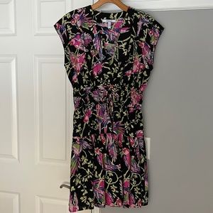 Derek Lam 10 Crosby Tora Printed V-Neck Mini Dress size 6